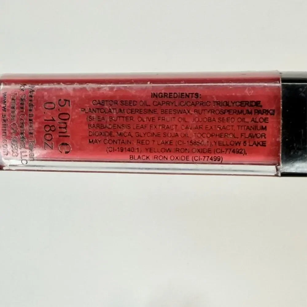 Skinn Dimitri James Caviar Lip Cream Lipstick Hybrid Ruby Red Travel .19 oz New